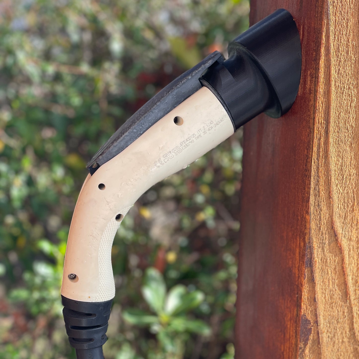 EV Charging Plug Holder / Dock / Hanger for J1772 plugs - Simple and Minimal Accessory