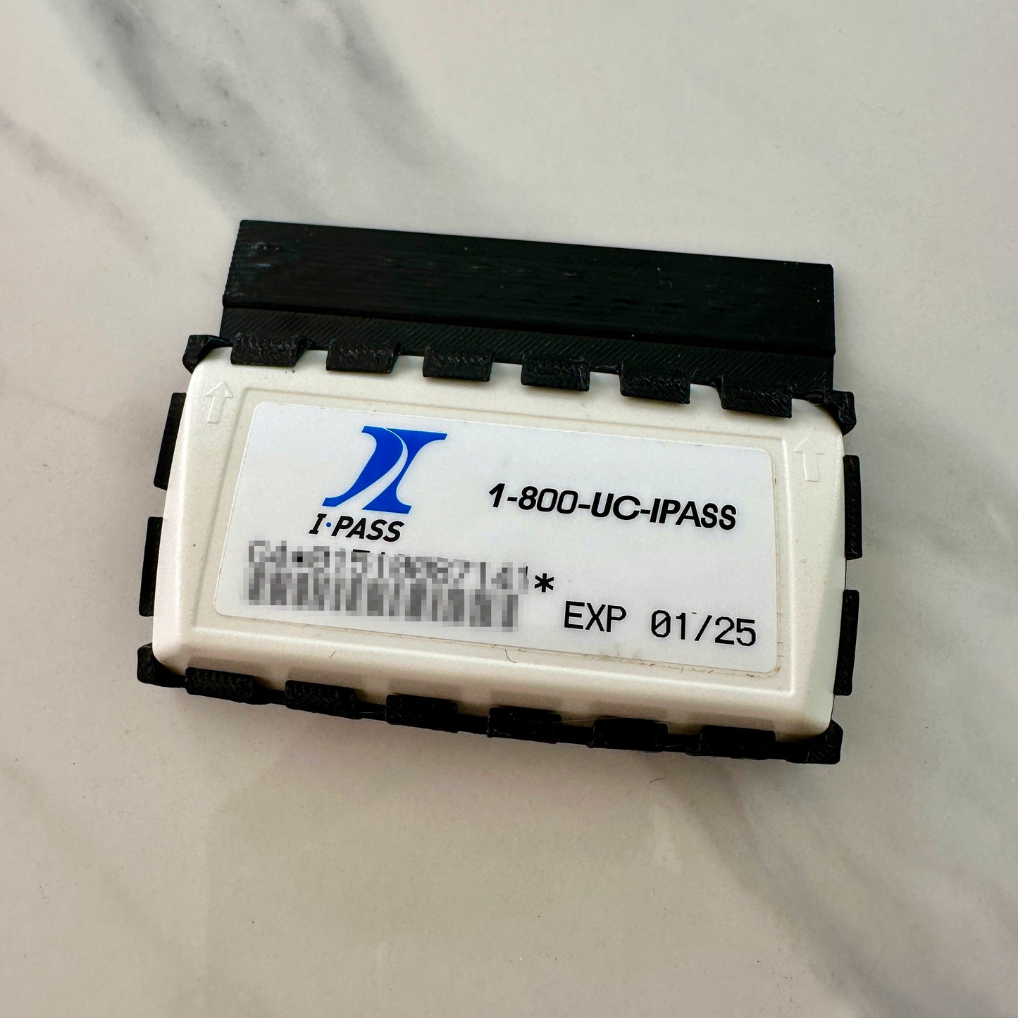 IPASS Illinois (IL) Holder for Windshield for Tesla S/3/Y, removable (I-PASS)