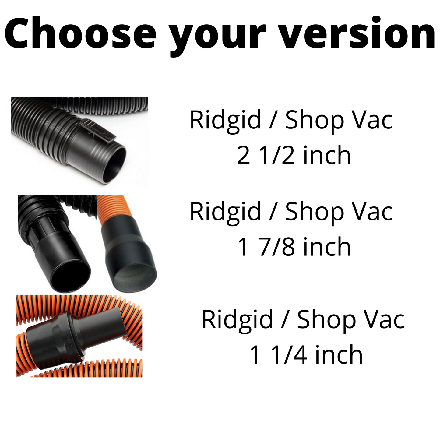 Vacuum hose 90 degree (elbow) adapter for 1 1/4 , 1 7/8 , 2 1/2 hoses